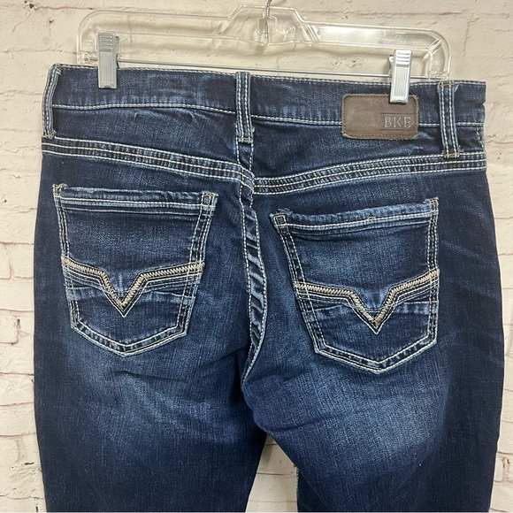 BKE Jake Straight Leg Jeans Men 32S 32 X 32 Dark Blue Preppy - Picture 12 of 16